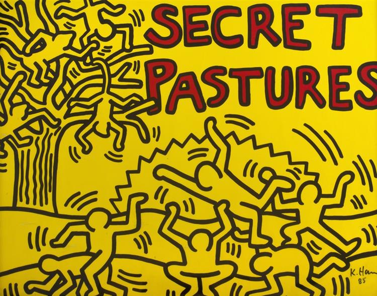 A Poster for the Bill T. Jones and Arnie Zane Performance Piece - by keith haring