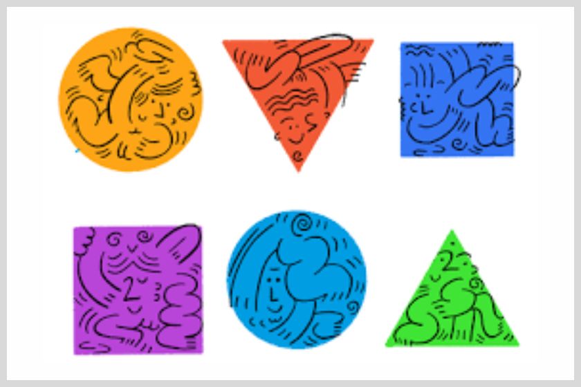 Abstract Shapes - designed by keith haring