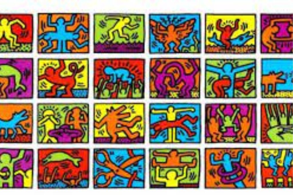 Collage of Symbols - tattoo art of keith haring