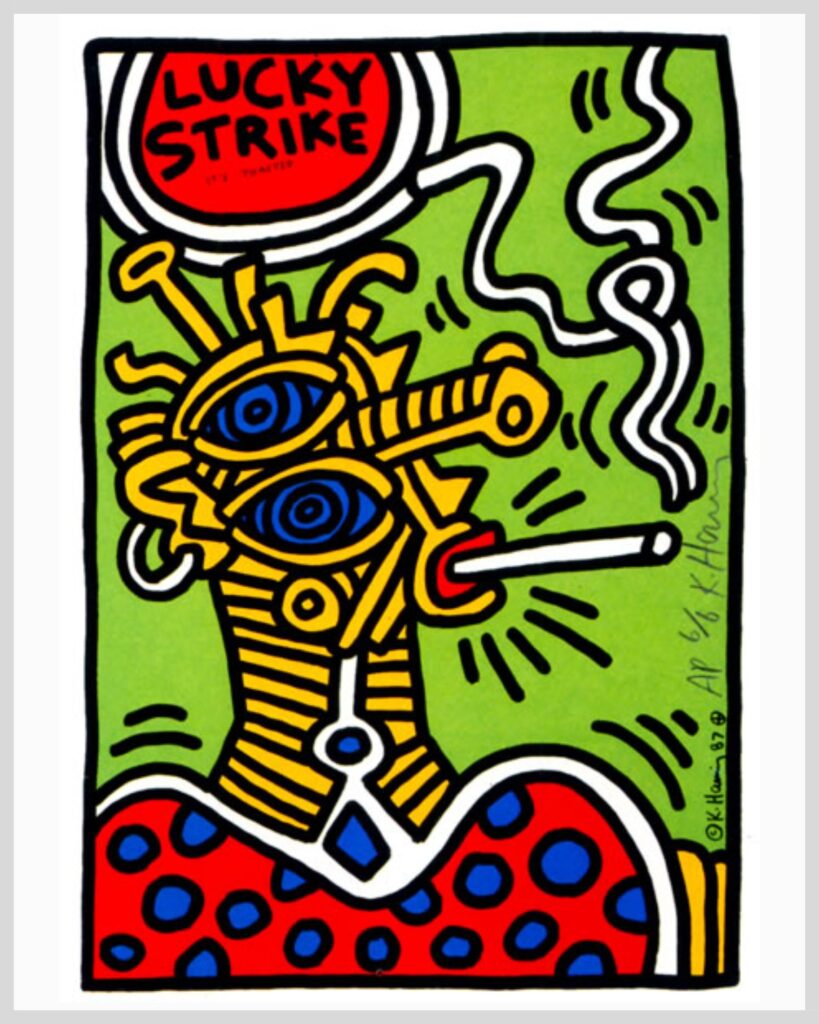 Lucky Strike - tattoo art of keith haring