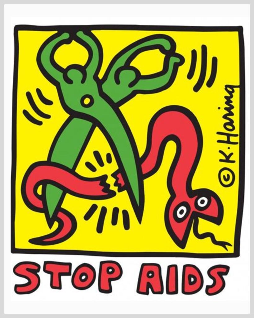 Stop Aids - tattoo of keith haring